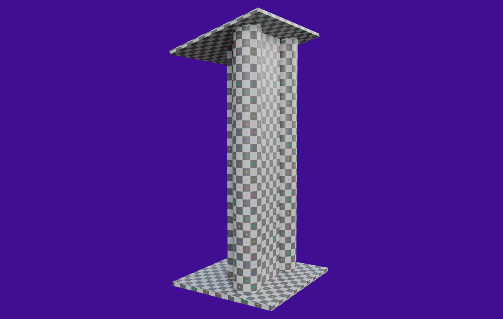 Pulpit With Metal Columns Low-poly 3D model_32