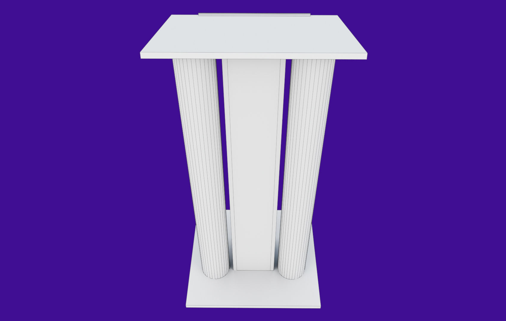 Pulpit With Metal Columns Low-poly 3D model_35