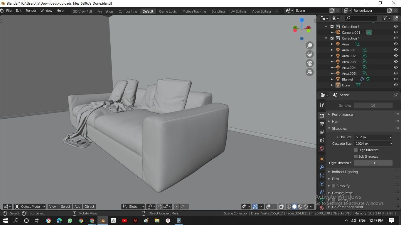 Dune sofa 3D model_7