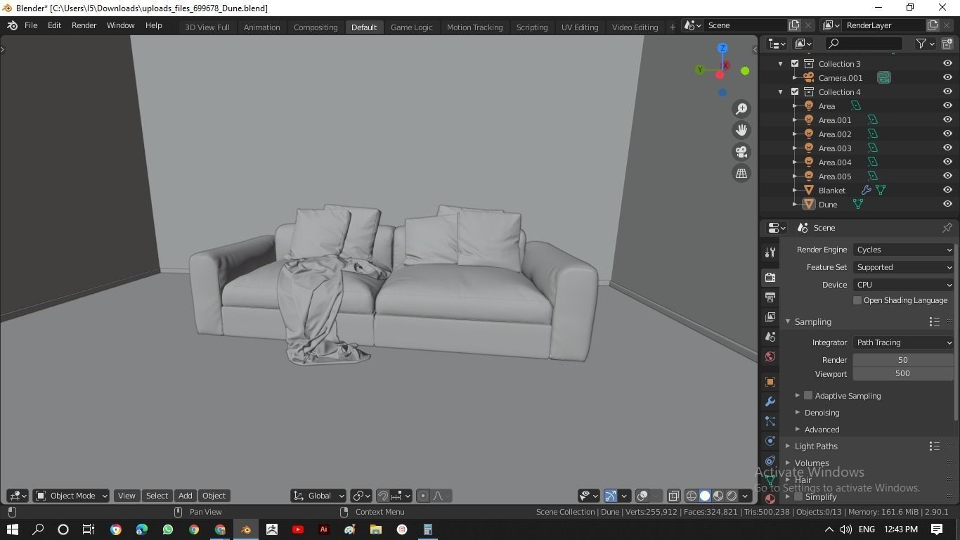 Dune sofa 3D model_4