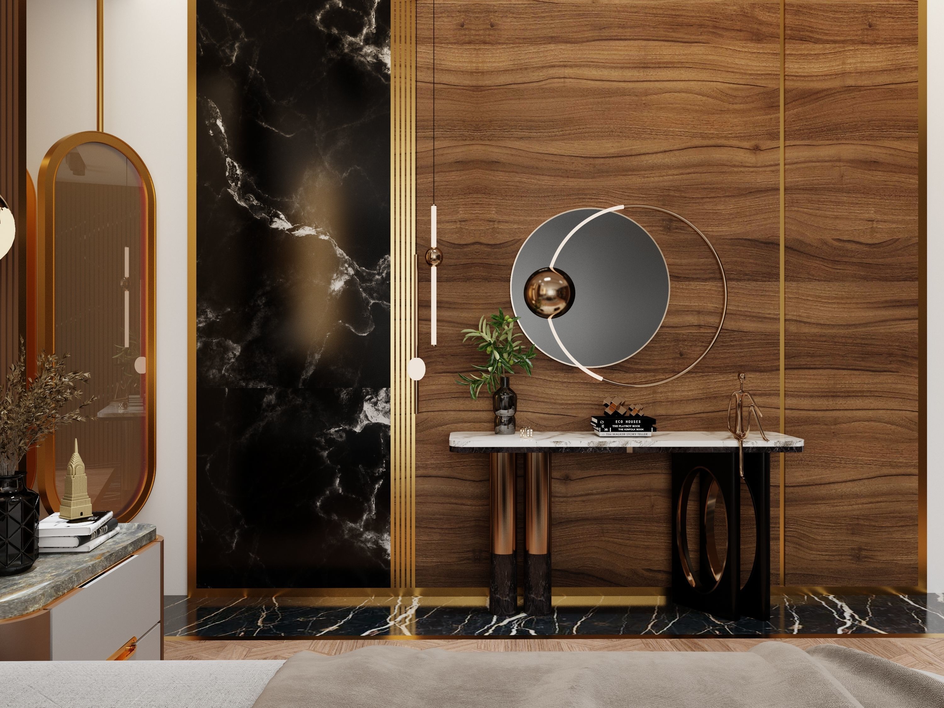 Master Bedroom interior full scene 3D model 3D model_2