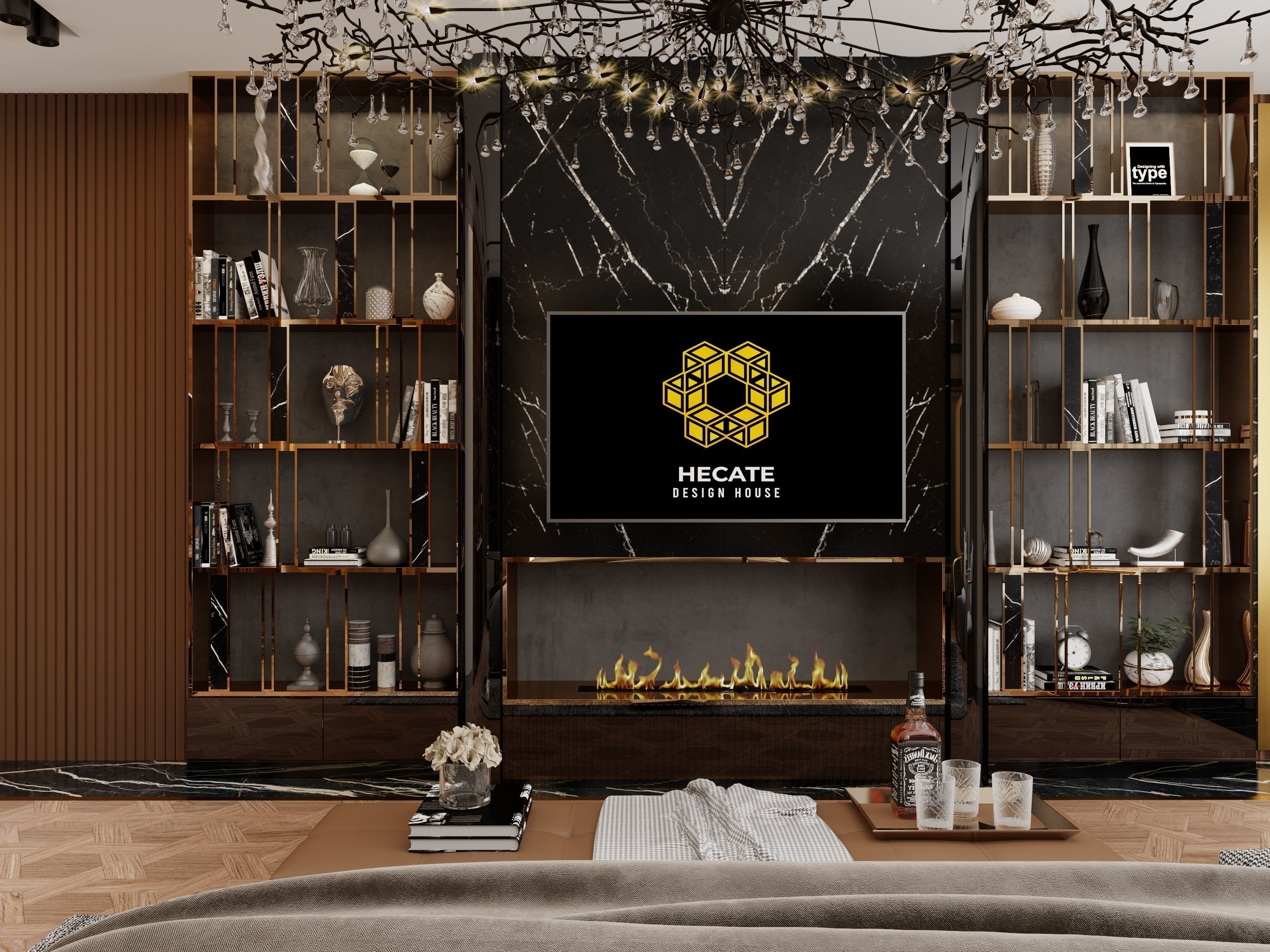 Master Bedroom interior full scene 3D model 3D model_3