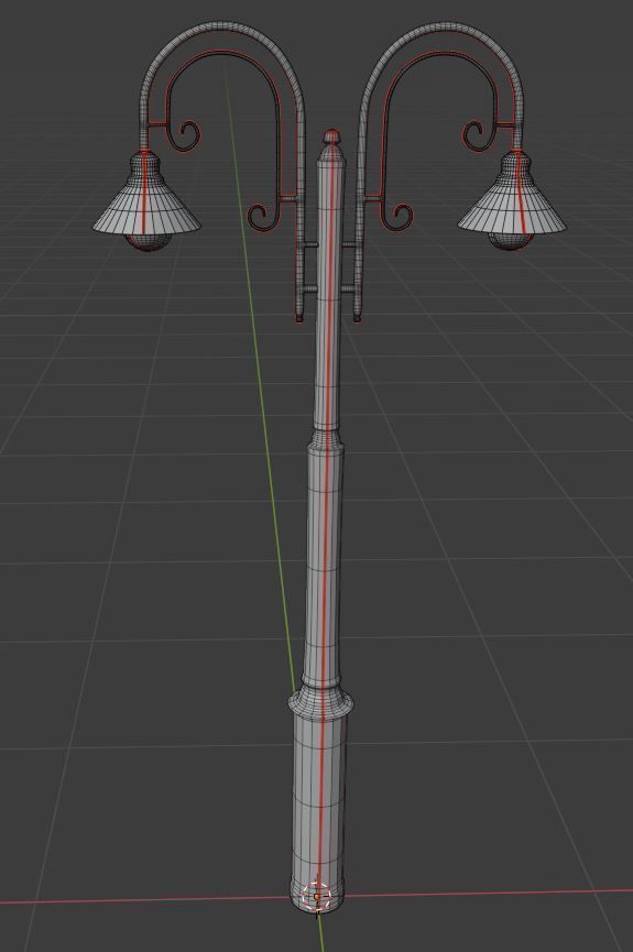 street lamp post 3D model_1