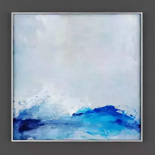 Art294 abstract painting of waves Low-poly 3D model