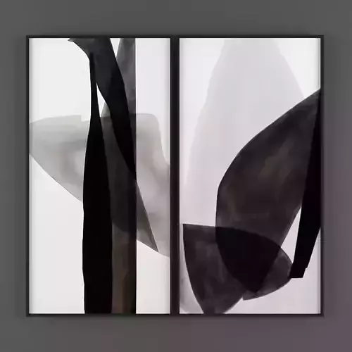 Art295 ink splatter painting Low-poly 3D model