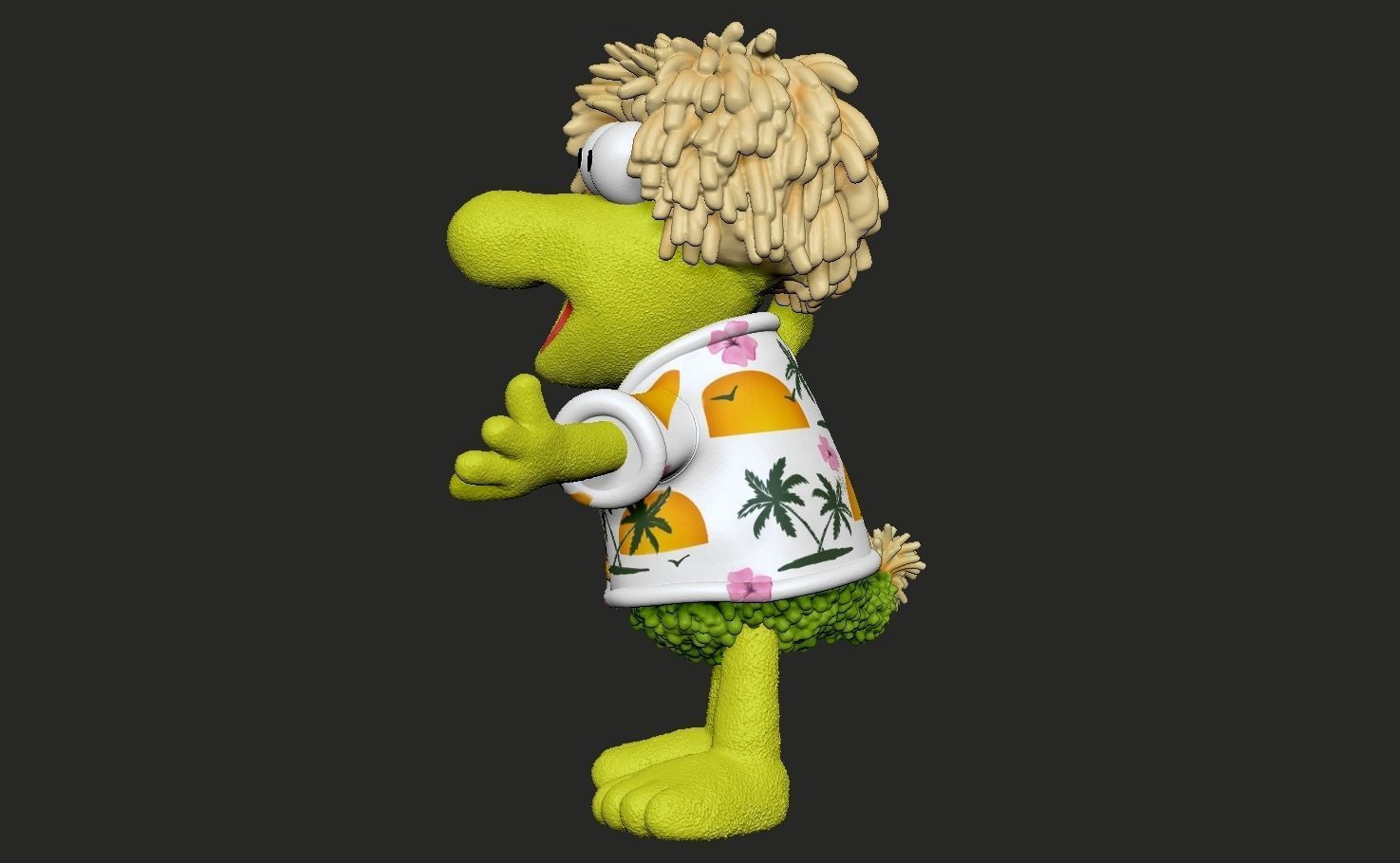 Fraggle Rock Wembley colored 3D print model_3