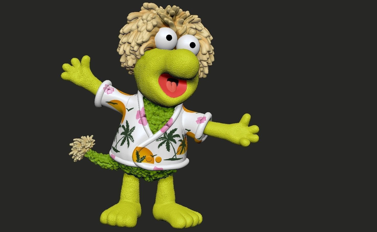 Fraggle Rock Wembley colored 3D print model_8