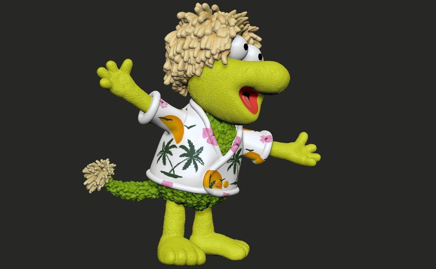 Fraggle Rock Wembley colored 3D print model_7