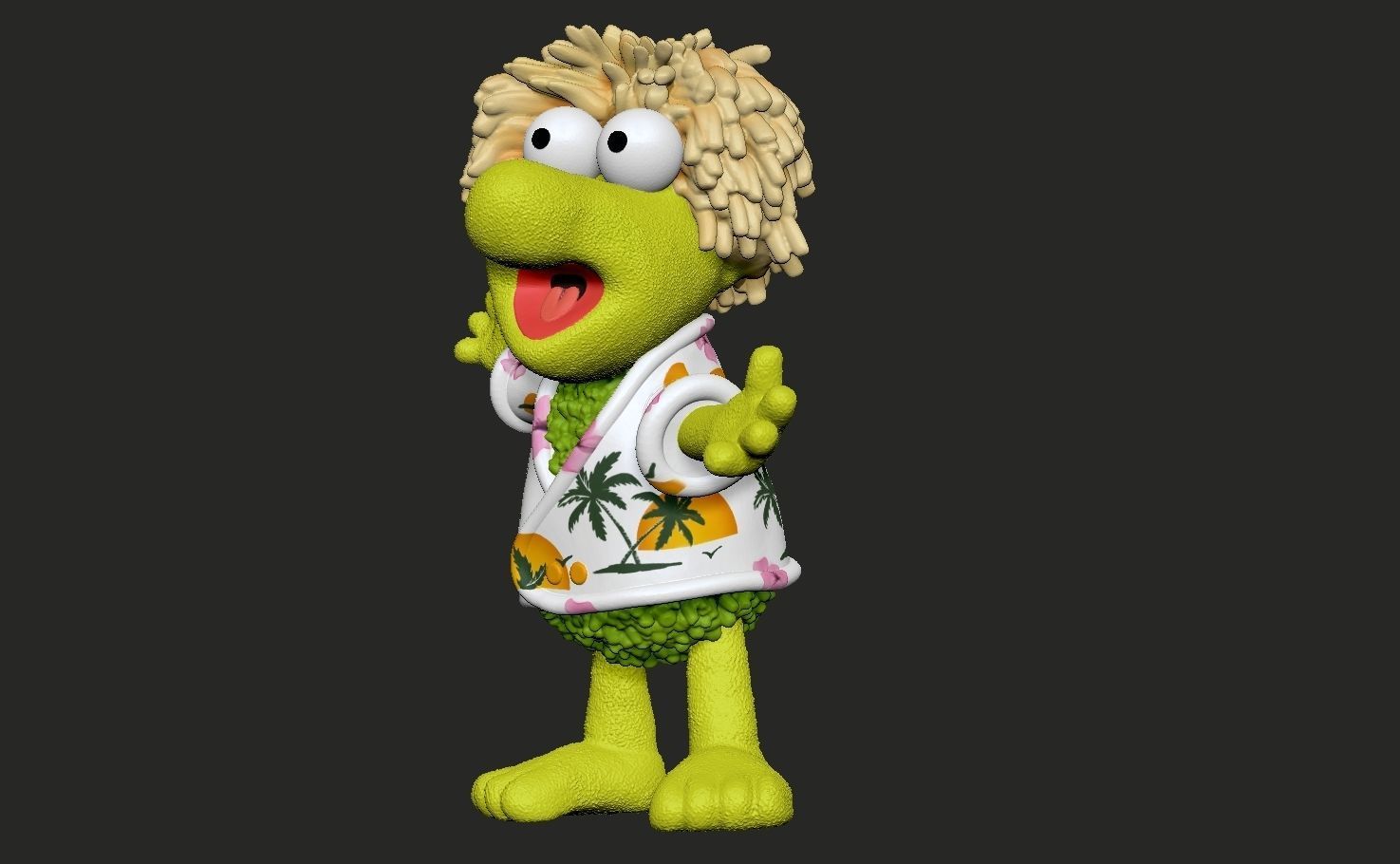 Fraggle Rock Wembley colored 3D print model_2