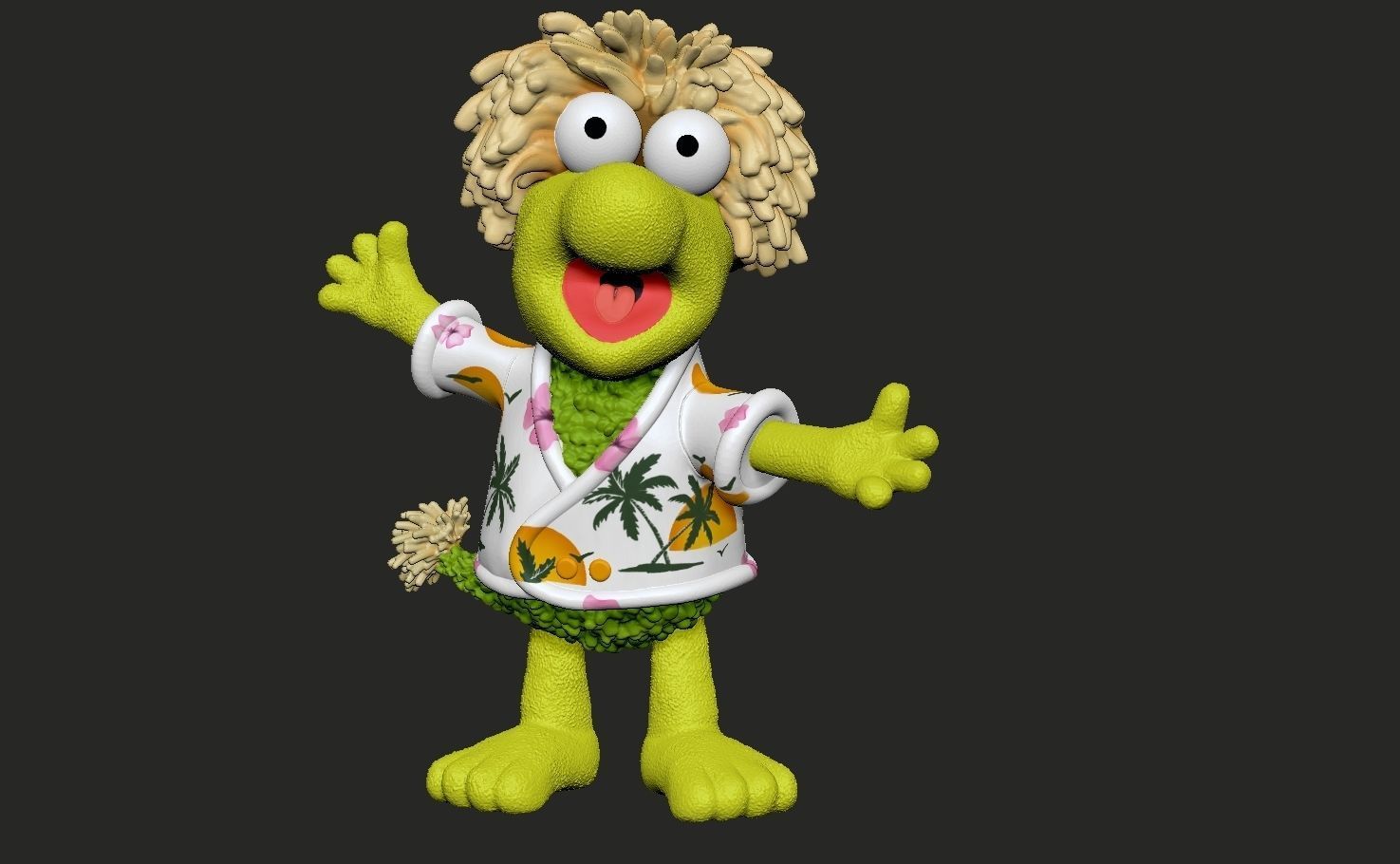 Fraggle Rock Wembley colored 3D print model_1