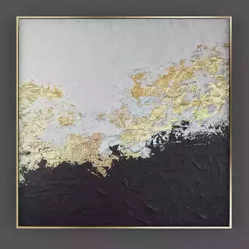 Art303 gold and abstract painting Low-poly 3D model