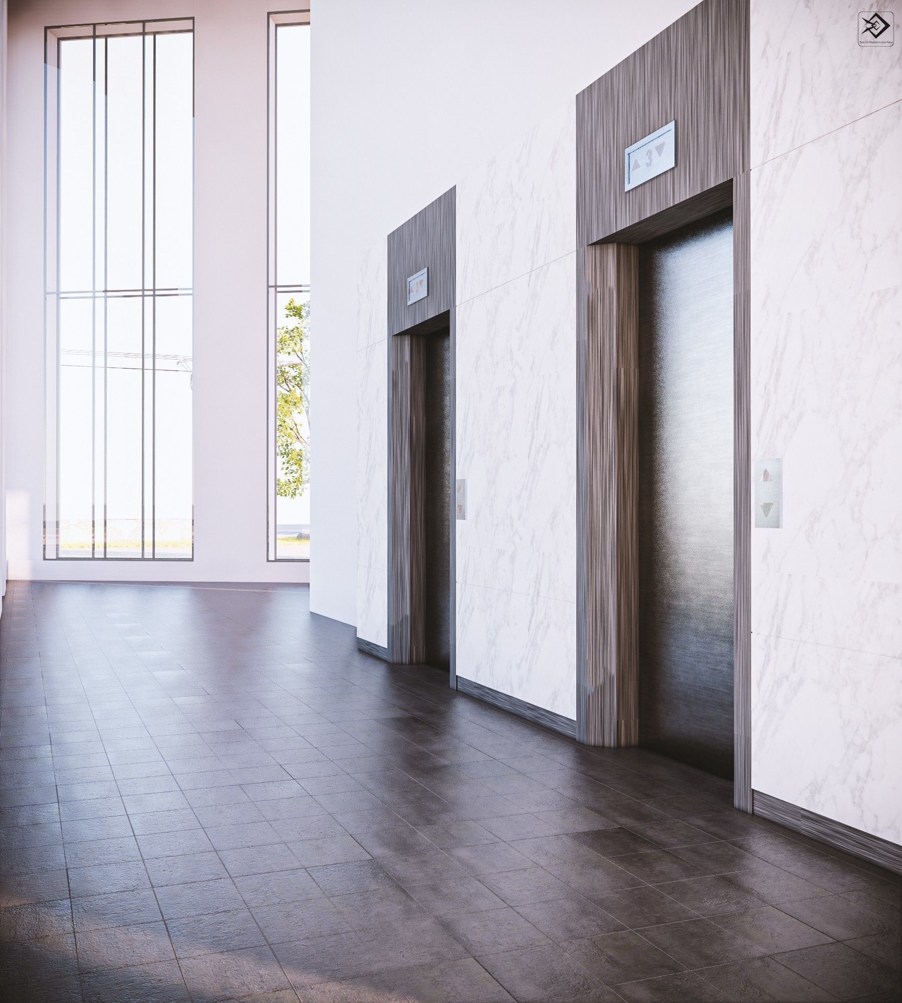 Office Building  3D model_3