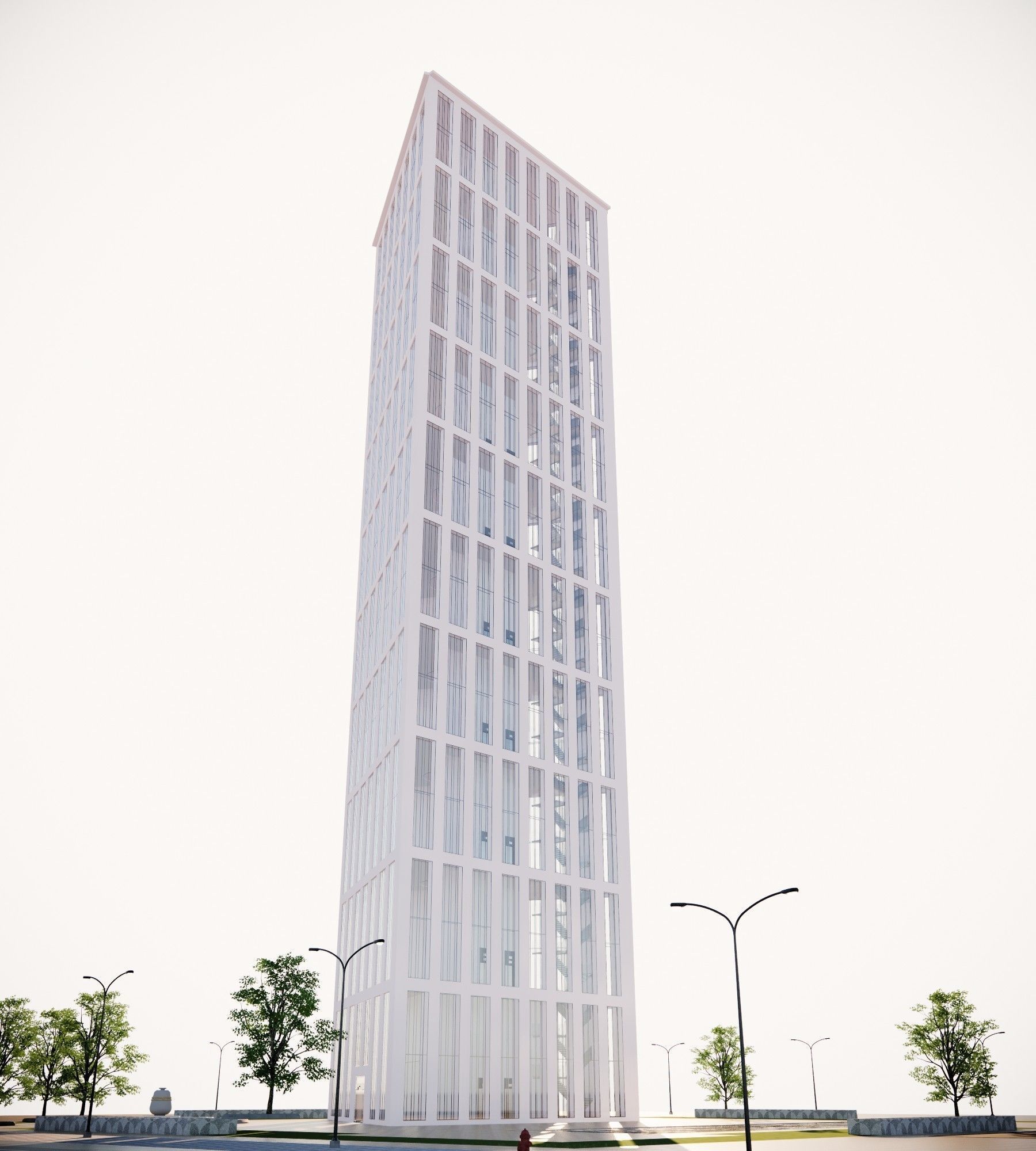 Office Building  3D model_13