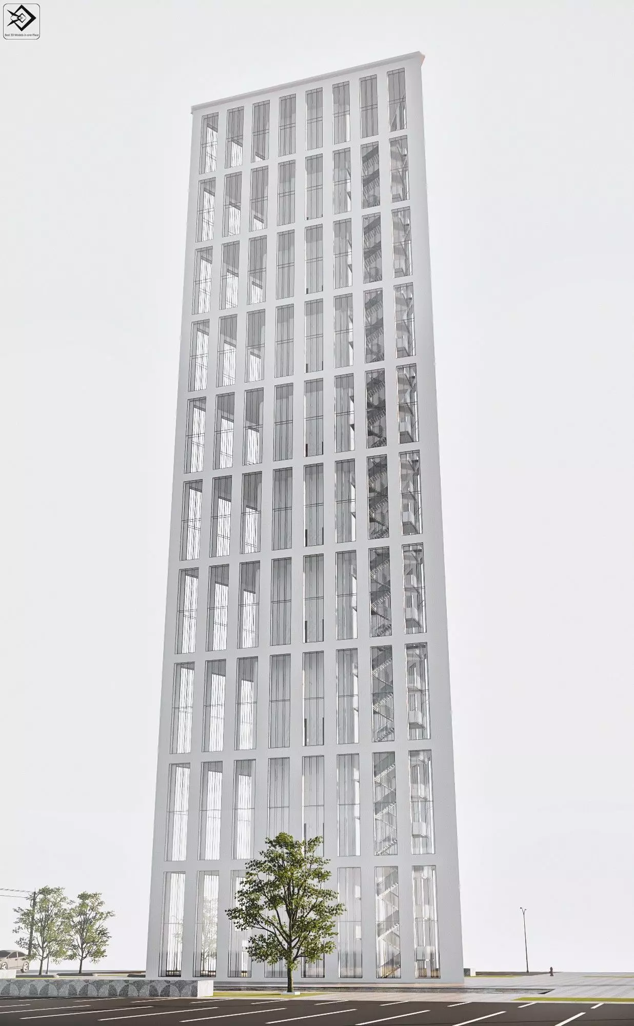 Office Building  3D model_0