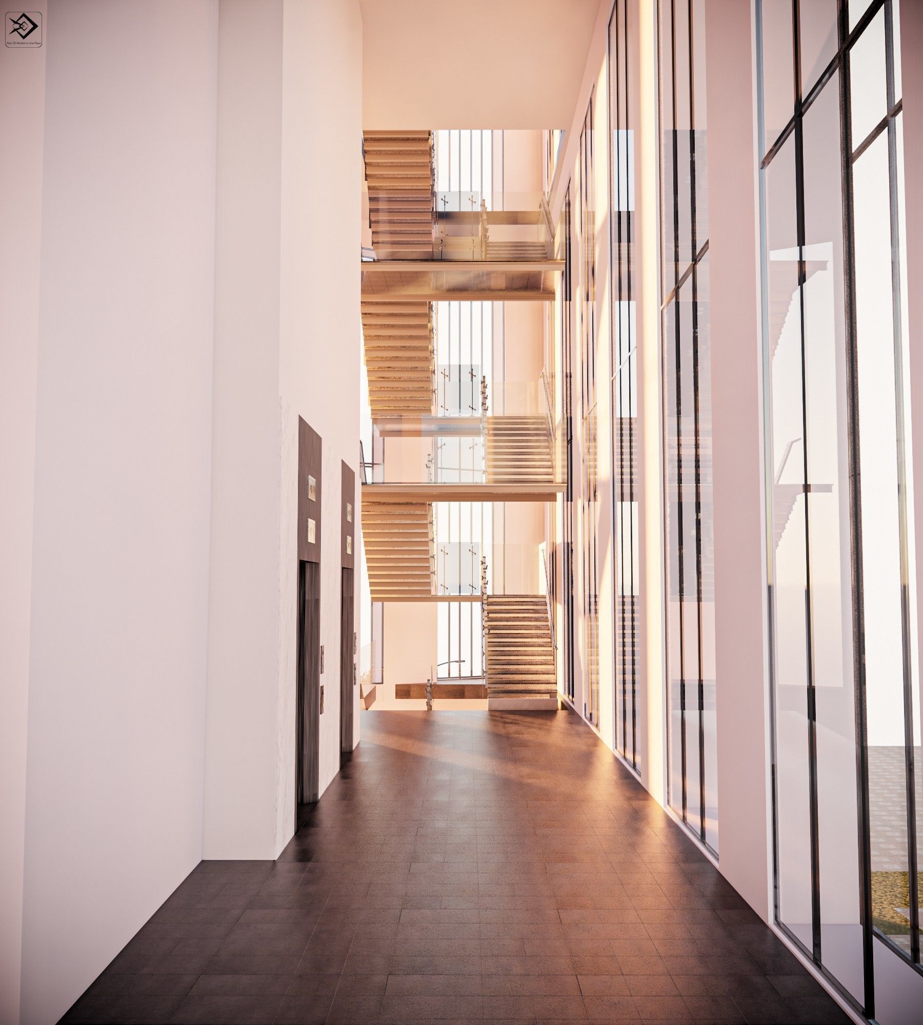 Office Building  3D model_2