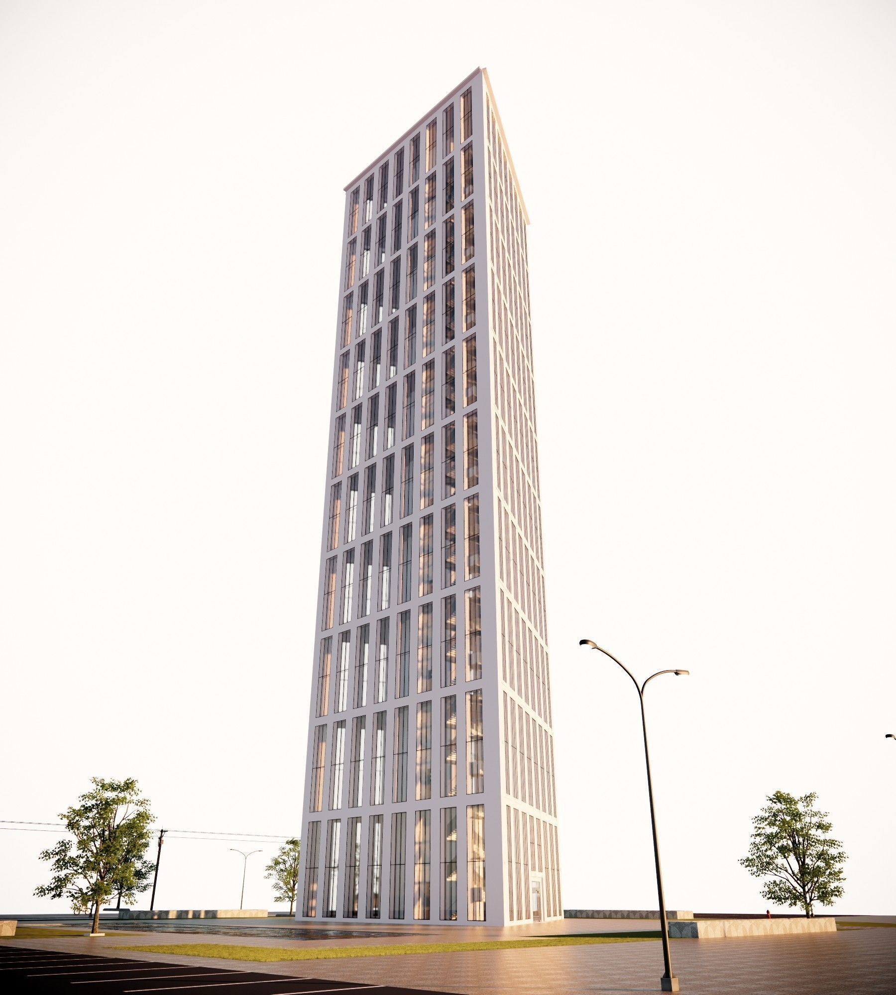 Office Building  3D model_7