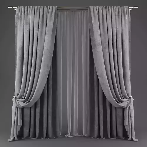Curtains508 curtain with two bows