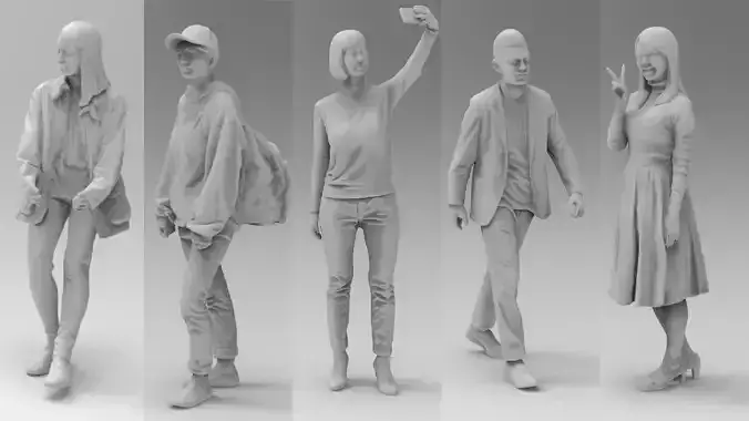 woman and man file from scanner