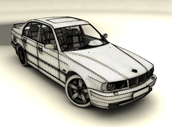 Bmw e34 3d model