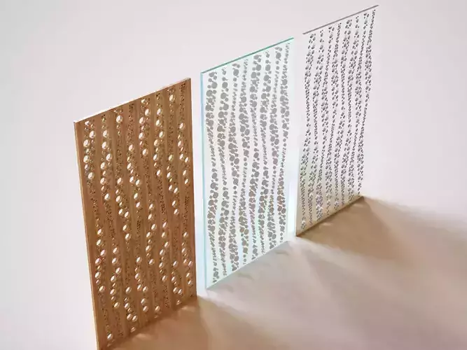 Partition three wooden panels