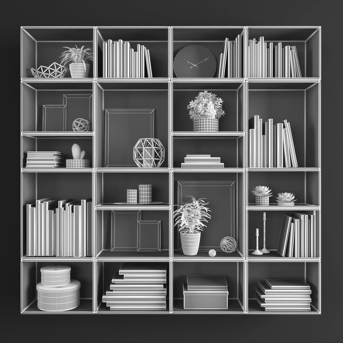 Decor set 70 Low-poly 3D model_2