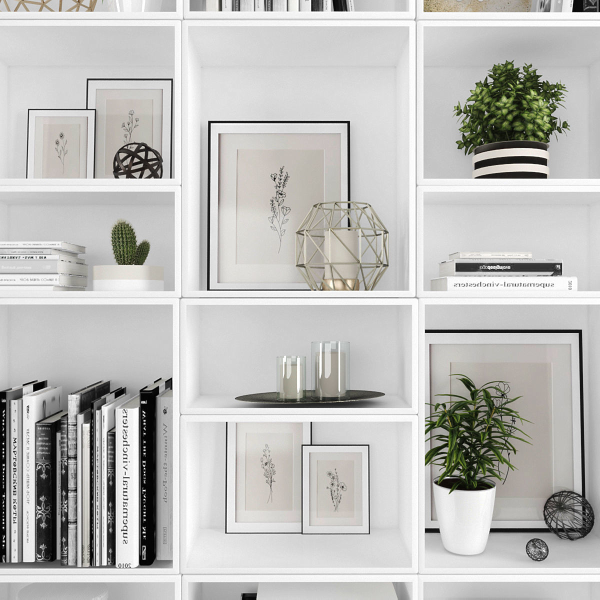 Decor set 70 Low-poly 3D model_1