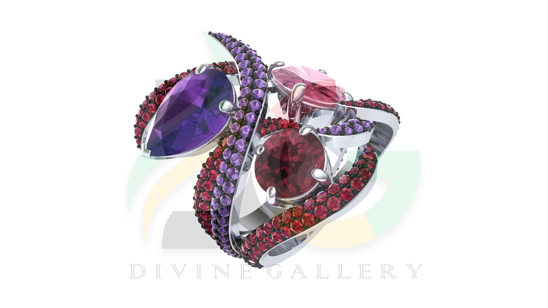 Aurora Ring 3D Model 3D print model_8