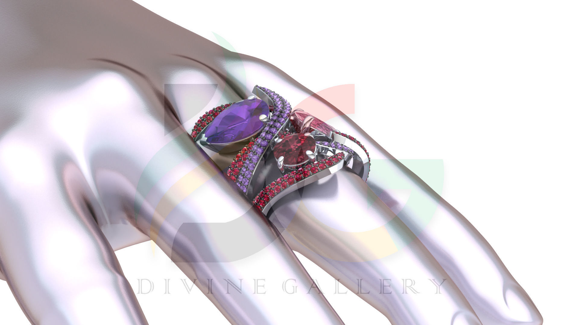 Aurora Ring 3D Model 3D print model_5