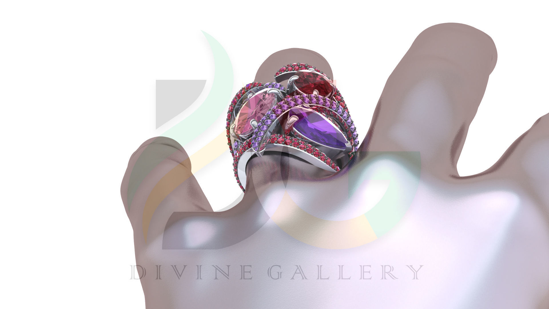 Aurora Ring 3D Model 3D print model_6