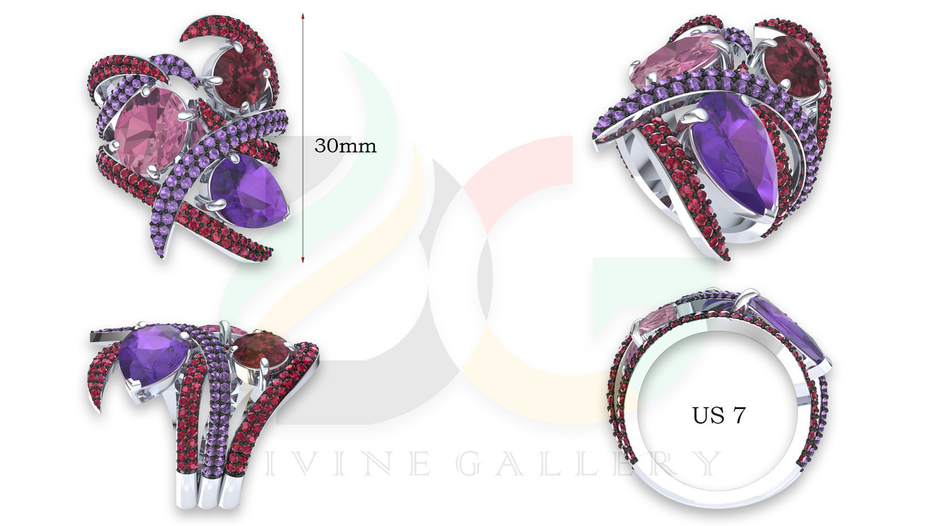 Aurora Ring 3D Model 3D print model_13