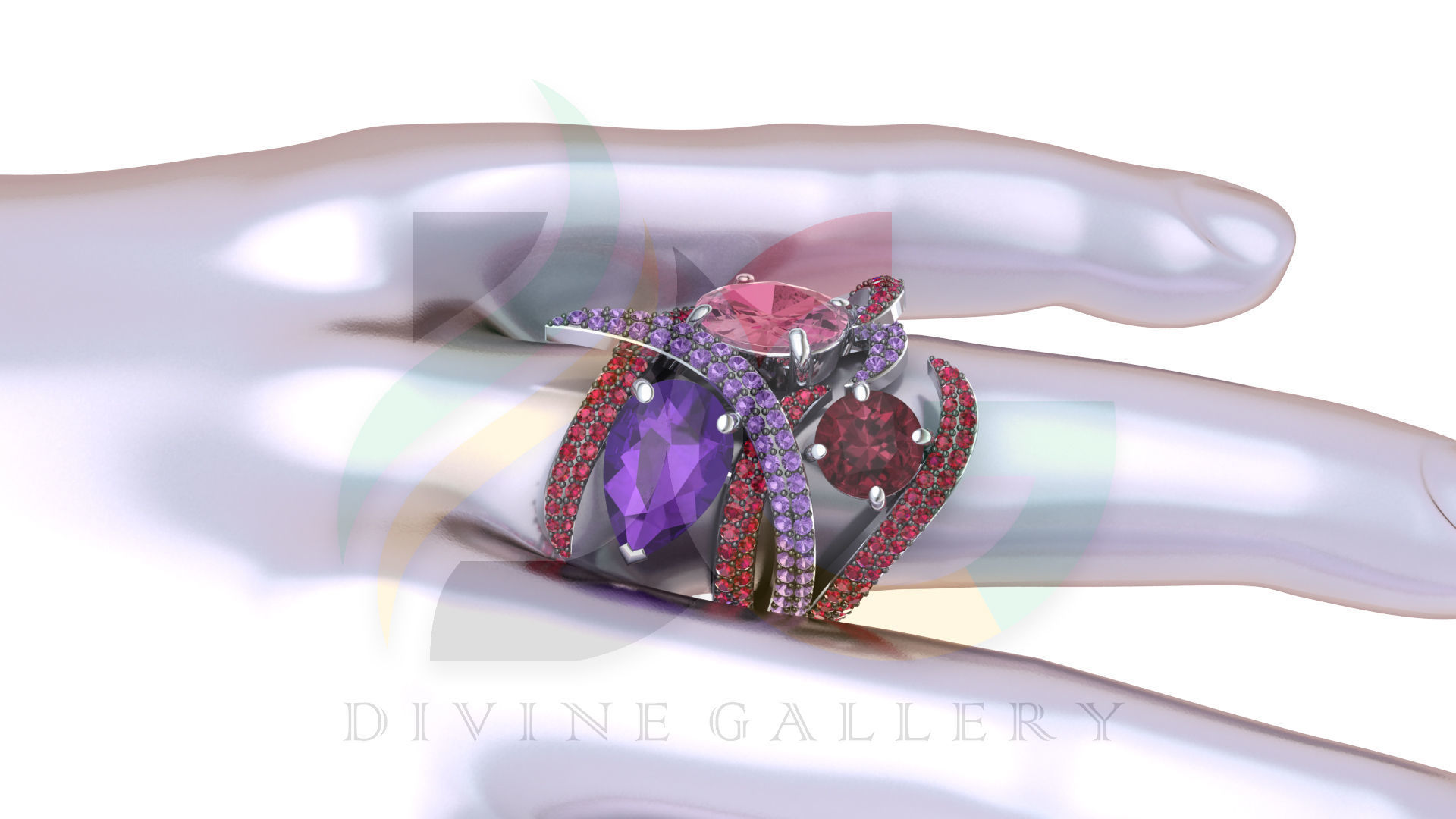 Aurora Ring 3D Model 3D print model_4