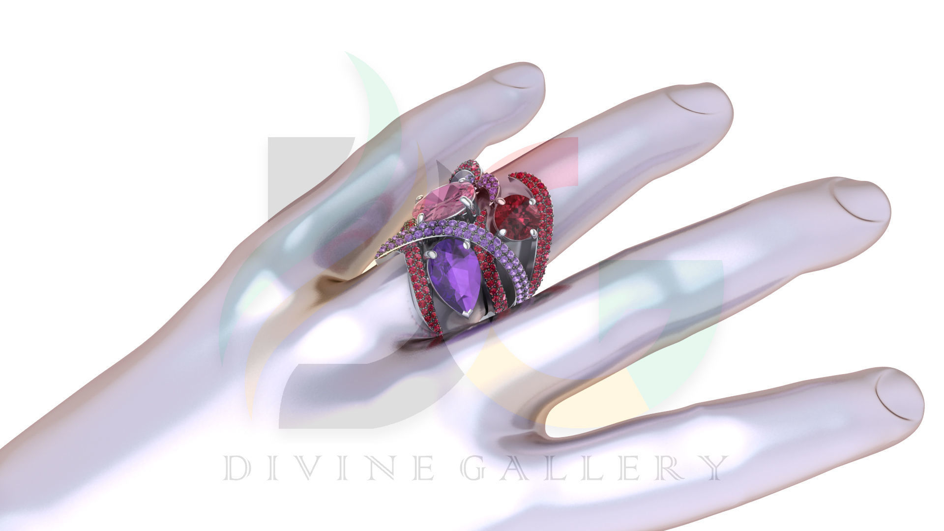 Aurora Ring 3D Model 3D print model_7