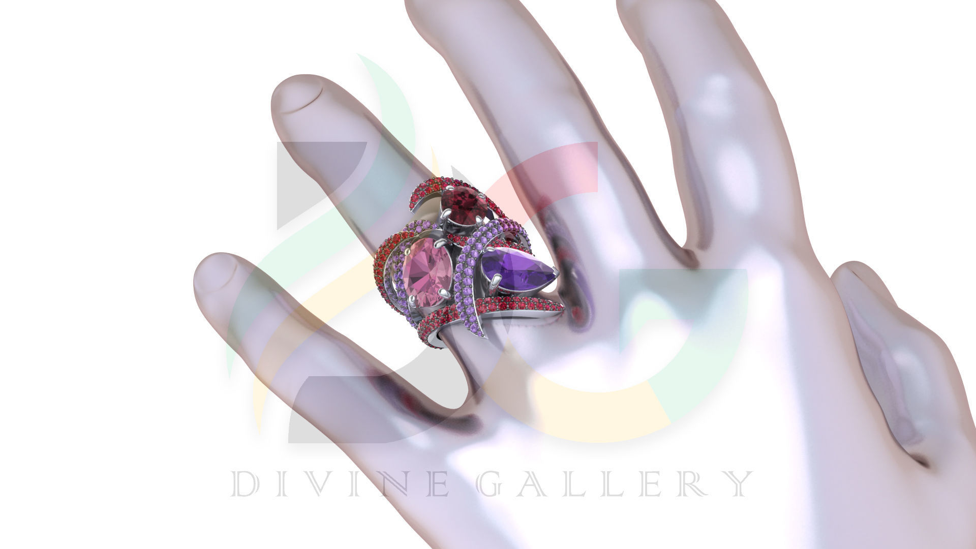 Aurora Ring 3D Model 3D print model_3