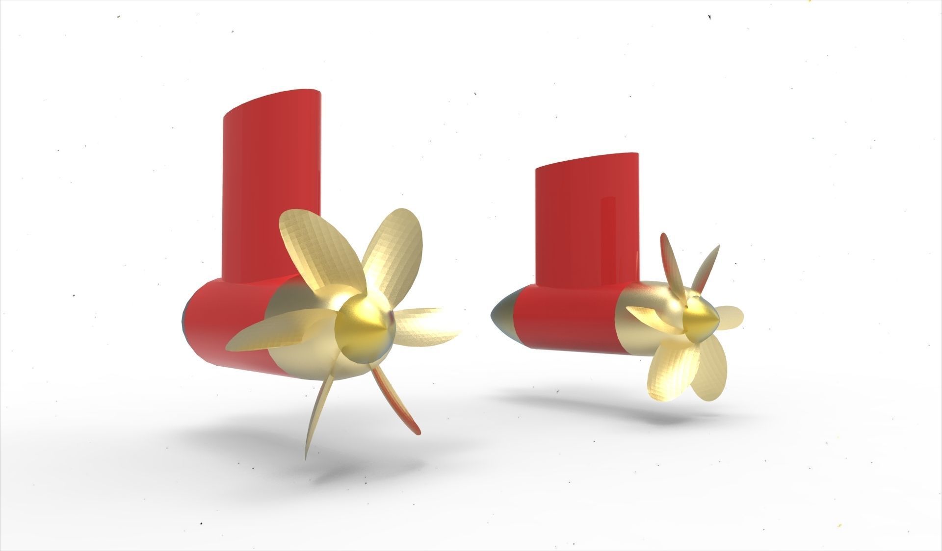 Azimuth thruster without ring 3D model_5