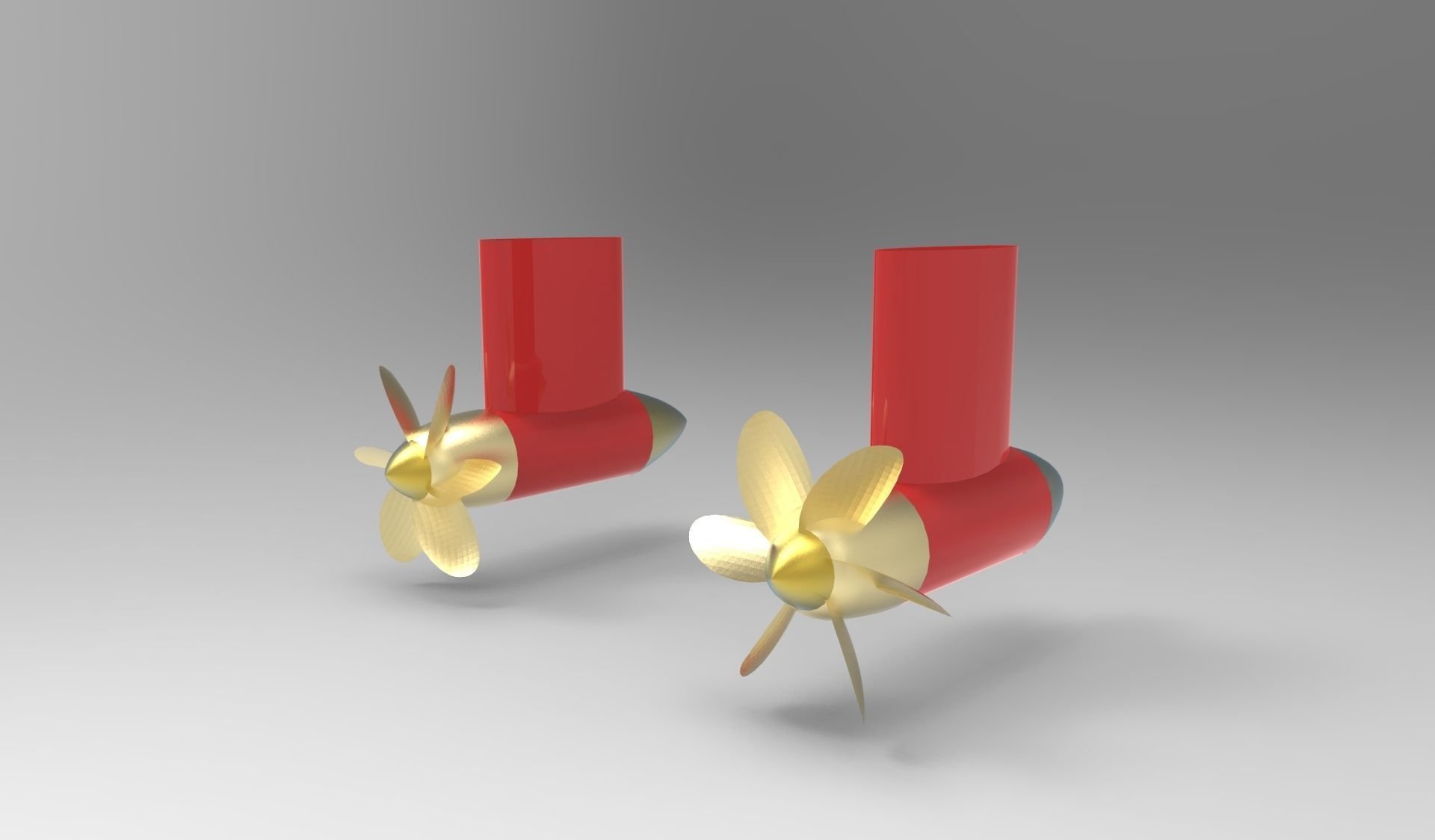 Azimuth thruster without ring 3D model_1