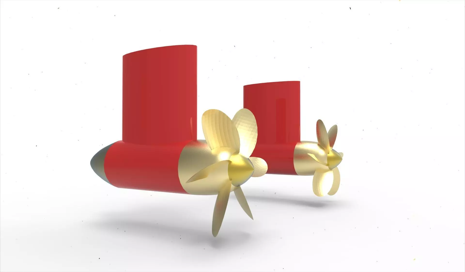 Azimuth thruster without ring 3D model_0