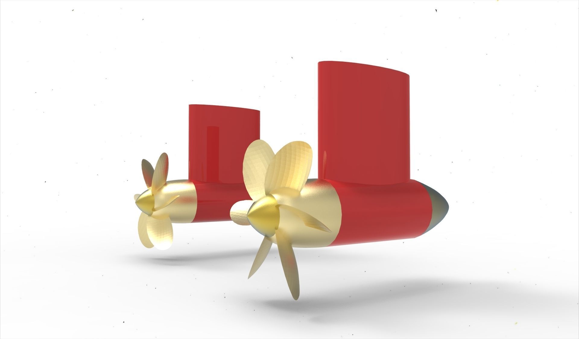 Azimuth thruster without ring 3D model_2