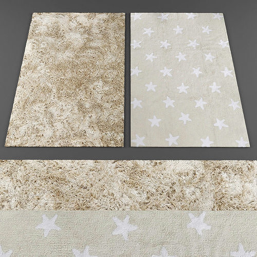 Rugs collection 300 Low-poly 3D model