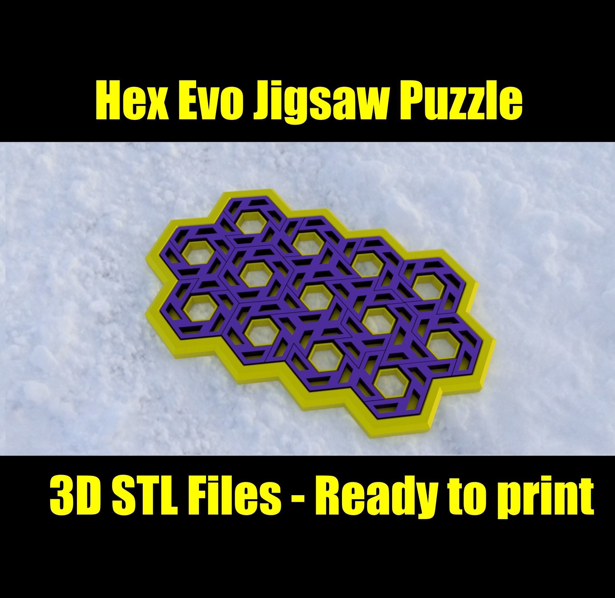 Hex Evo jigsaw puzzle 3D print model_7