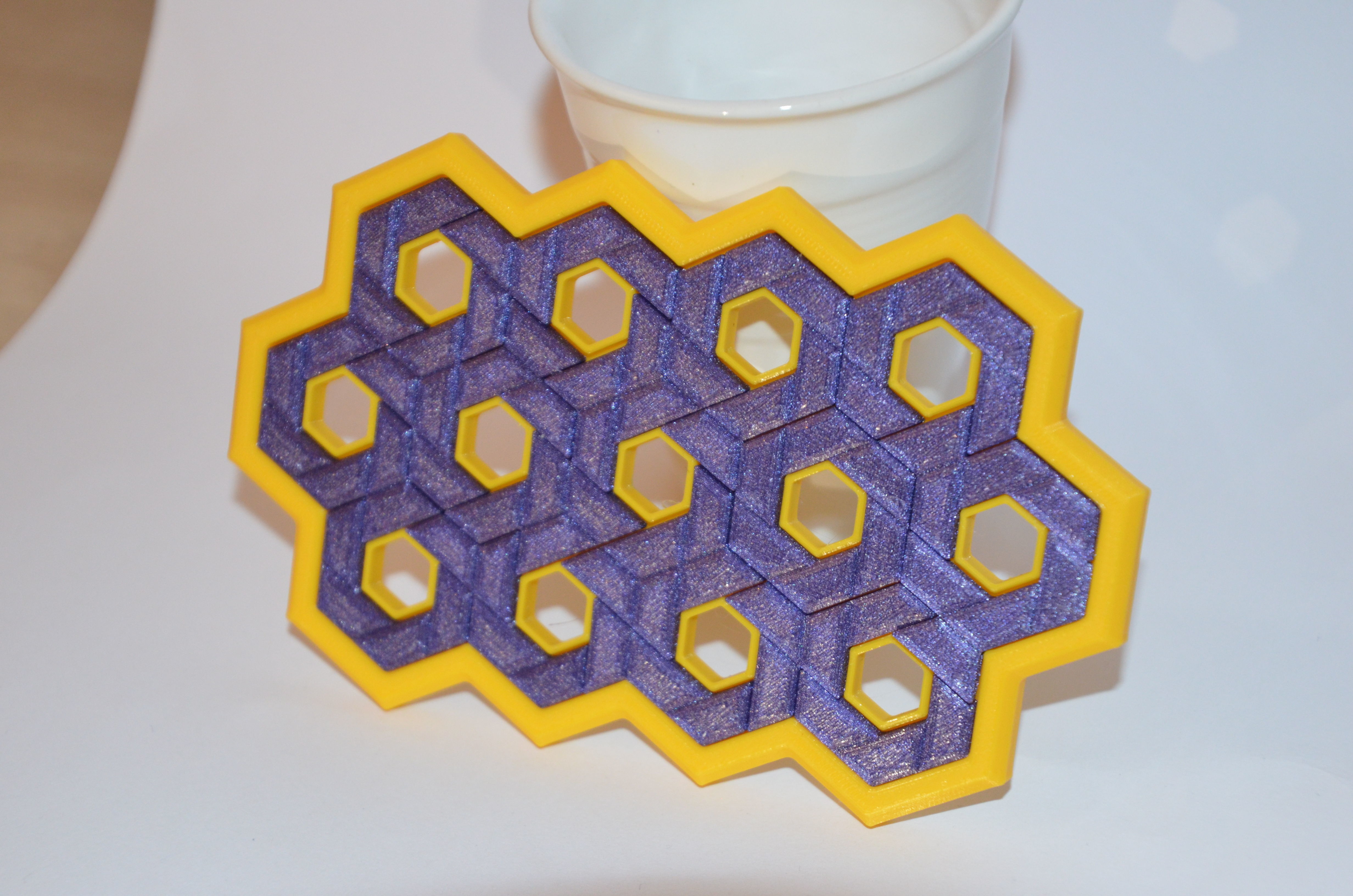 Hex Evo jigsaw puzzle 3D print model_2