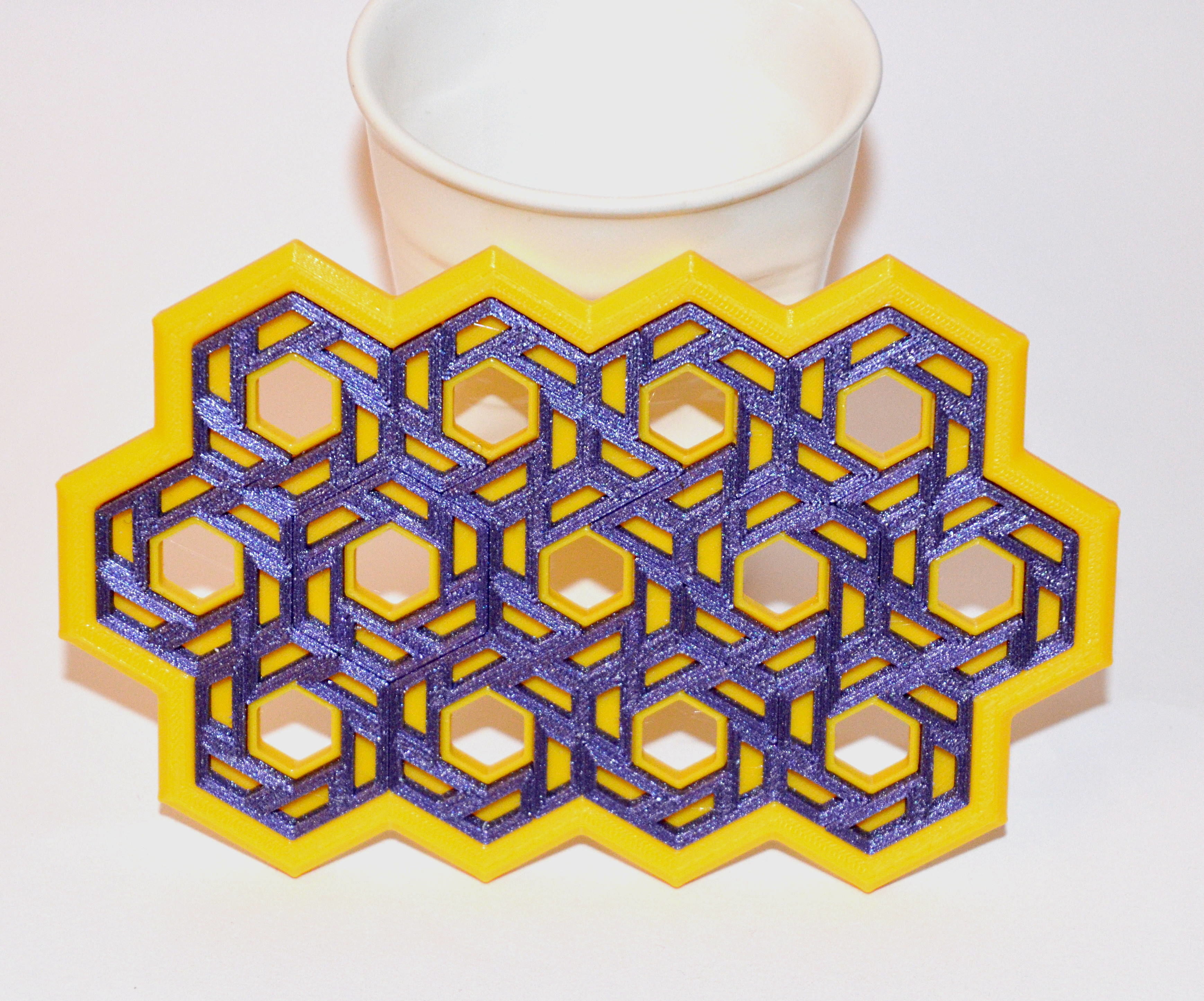 Hex Evo jigsaw puzzle 3D print model_3