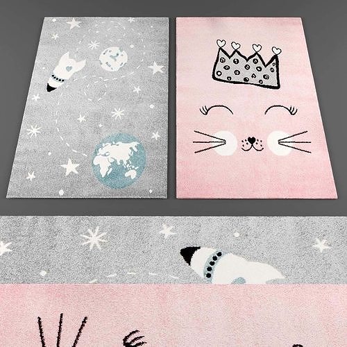 Rugs collection 308 Low-poly 3D model