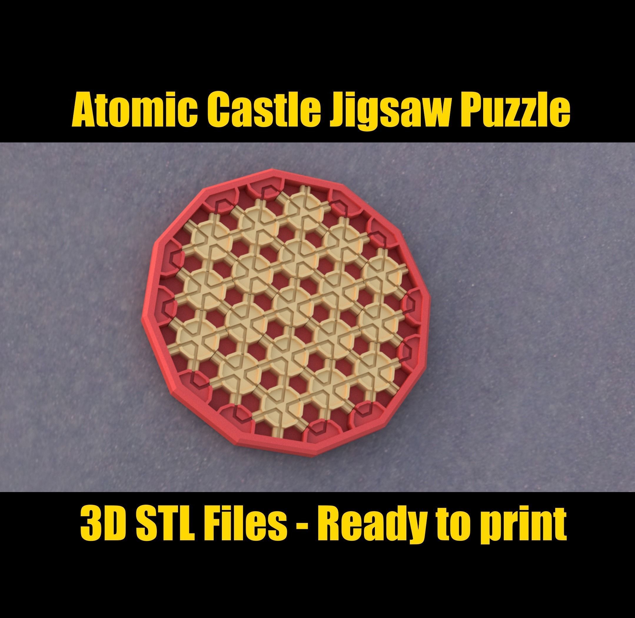 Atomic Castle jigsaw puzzle 3D print model_4