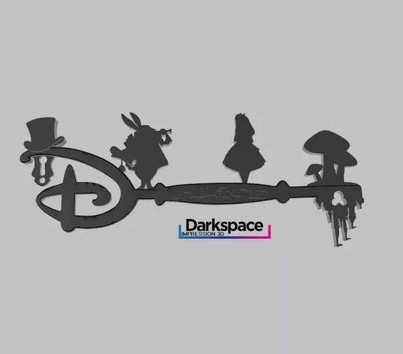 key Disney Alice in wonderland 3D print model_0