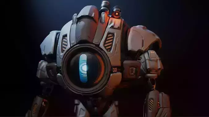 Heavy Bot for Unreal Engine 4 Low-poly 3D model