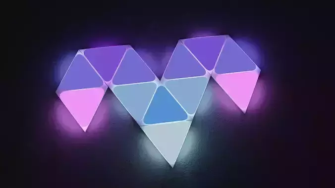  Nanoleaf triangle lights cool gaming light rgb