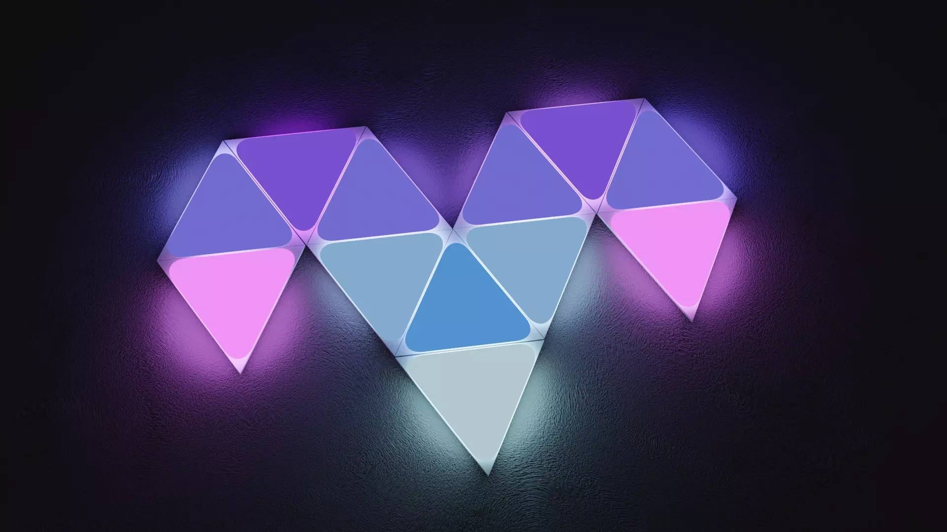  Nanoleaf triangle lights cool gaming light rgb Low-poly 3D model_0