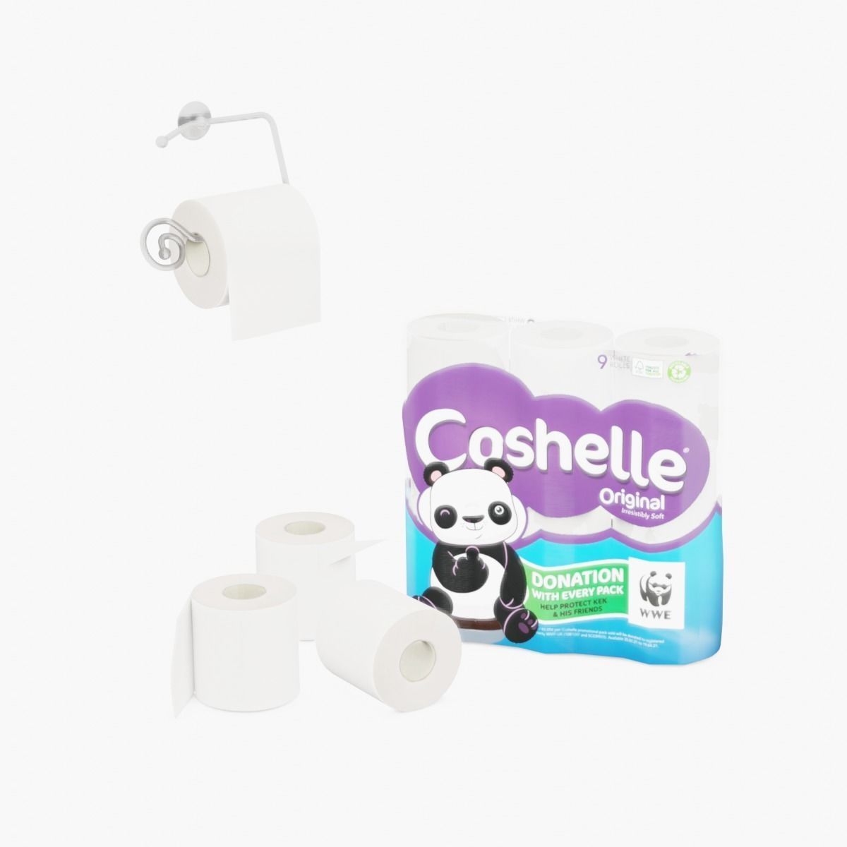 Toilet Rolls Free 3D model_7