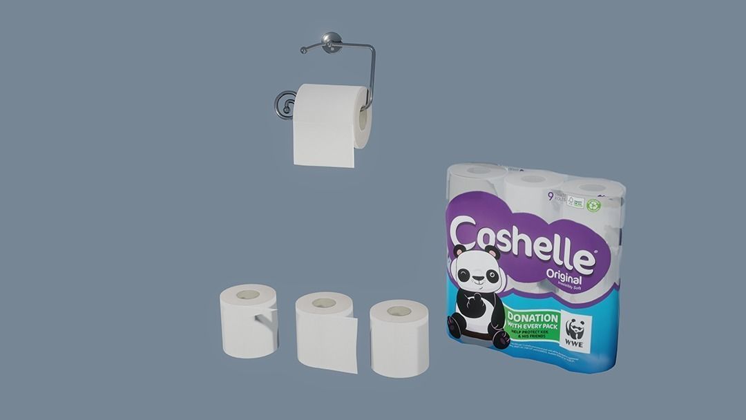 Toilet Rolls Free 3D model_6
