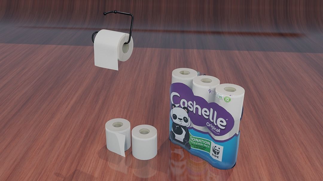 Toilet Rolls Free 3D model_3